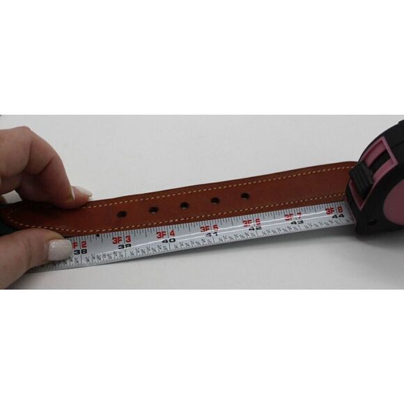 VTG Tommy Hilfiger Men Colorblock Belt Blue Green Brown Leather Genuine Size 40 - Picture 5 of 5